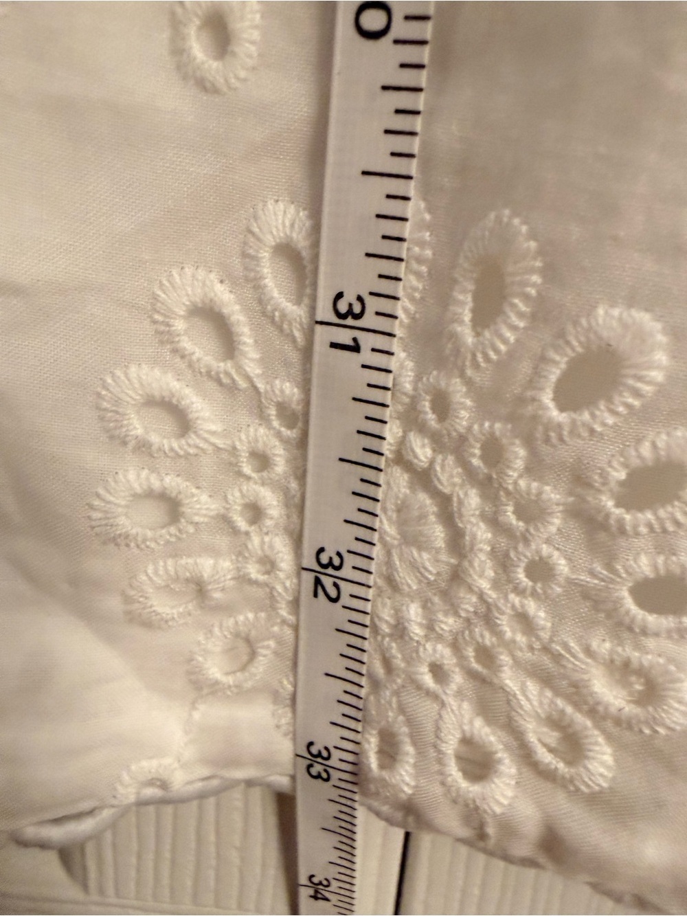 On 34th Classic White Eyelet Midi Dress for Women - Picture 6 of 8